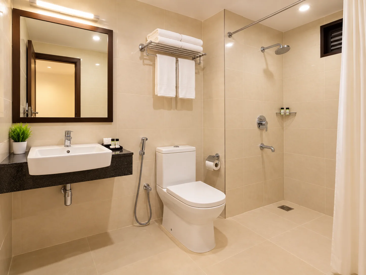 AC ROOM 4 BED — bathroom